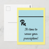 Voorschrift Renewal Pharmaceuticals Briefkaart (Voorkant / Achterkant)