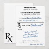 Voorschrift RX Medical Doctor Nurse Afstuderen Kaart (Voorkant / Achterkant)