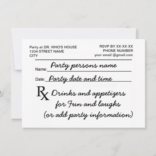 Voorschrift Uitnodigen met voet in mond-röntgenstr Kaart (Achterkant)