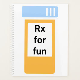 Voorschrift voor vun-overmaatse medicatiefles planner