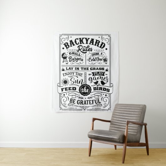 Voorschriften voor backyard BBQ Wandkleed (In situ)