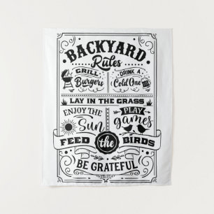 Voorschriften voor backyard BBQ Wandkleed