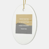 Voorschriften voor pinda Butter Keramisch Ornament (Links)