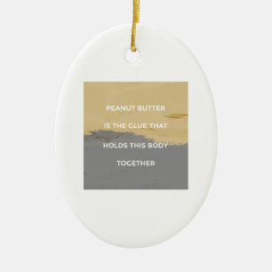 Voorschriften voor pinda Butter Keramisch Ornament