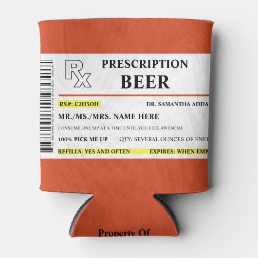 Voorschrijvingsbier Blikjeskoeler (Voorkant)