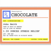 Voorschrijvingschocolade Funny Personalized Sticke Sticker (Voorkant)