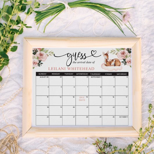 Voorspellend Baby shower Oh Deer Poster