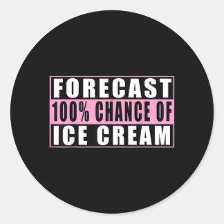 Voorspelling 100 Kans Op Ijs Fun Citaten Ronde Sticker