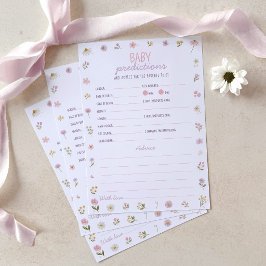 Voorspelling Advies Baby Shower Spel Roze Wilde Bl