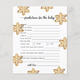 Voorspelling en advies van baby van gemberkoekjes