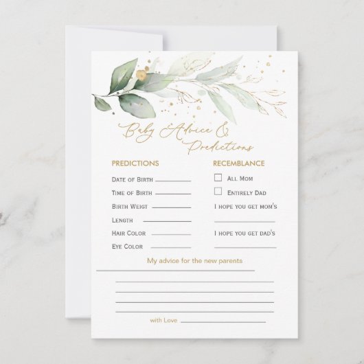 Voorspelling en advies van groene en goudhoudende  (Voorkant)