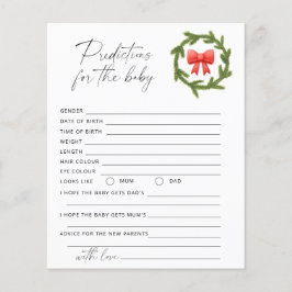 Voorspelling en advies van kerstwinterse baby