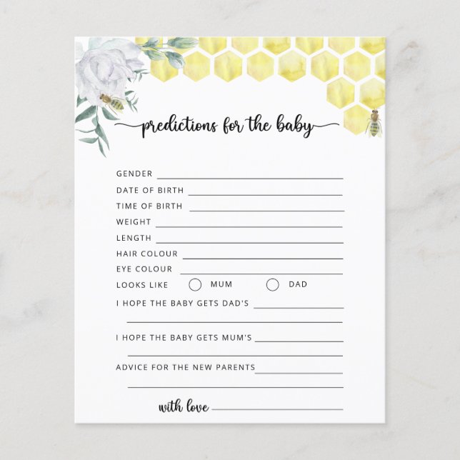 Voorspelling en advies van kleine bijen over baby (Voorkant)