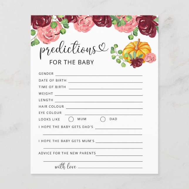 Voorspelling en advies van kleine pompoenen (Voorkant)