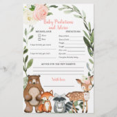 Voorspelling en advieskaart voor babymeisjes in Wo (Voorkant)