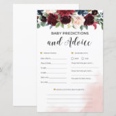 Voorspelling en adviesspel van de Burgundy-baby (Voorkant / Achterkant)