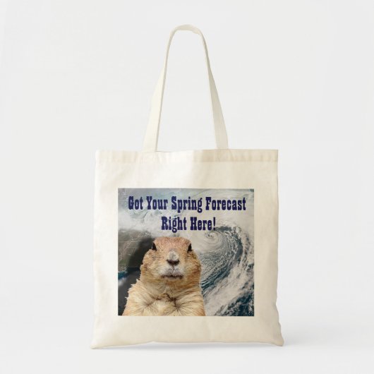 Voorspelling grondhog tote bag (Voorkant)