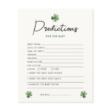 Voorspelling St.Patrick's Day Charm Baby shower Ga