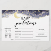 Voorspelling van baby shower van moon en sterren briefpapier (Voorkant)