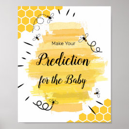 Voorspelling van bijenWaterverf voor baby Poster