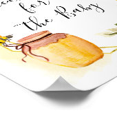 Voorspelling van botanische Waterverf bij bijen vo Poster (Hoek)