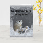 Voorspelling van Groundhog Day - Major Fail! Kaart (Gele Bloem)