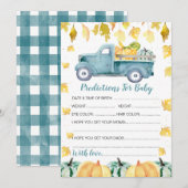 Voorspelling van pompoenen voor Baby shower Kaart (Voorkant / Achterkant)