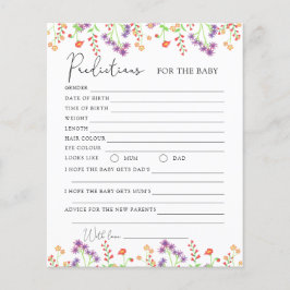 Voorspelling van wilde bloemen voor baby