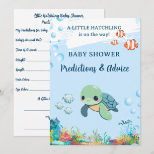 Voorspelling voor Sea Turtle Little Hatchling Baby Advieskaart