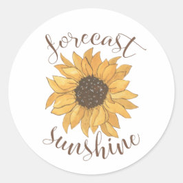 Voorspelling: zonneschijn ronde sticker