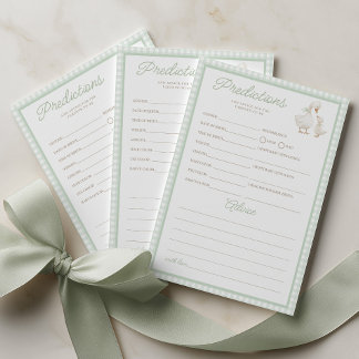 Voorspellingen Advies Domme Gans Baby Shower Spel