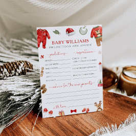 Voorspellingen & Advies Kerst Baby shower Game