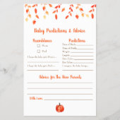 Voorspellingen & Advies Little Pumpkin Baby shower Flyer (Voorkant)