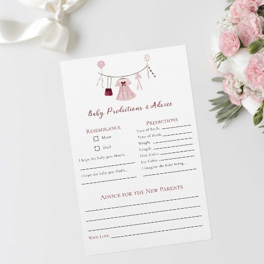 Voorspellingen Advies Little Sweetheart Baby showe Flyer