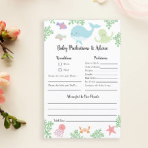 Voorspellingen & Advies Onder de Zee Baby Shower S