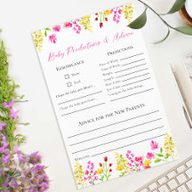 Voorspellingen & Advies Wildflower Baby shower spe