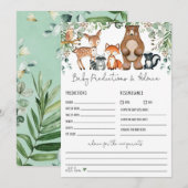 Voorspellingen & Advies Woodland Baby shower Game Kaart (Voorkant / Achterkant)
