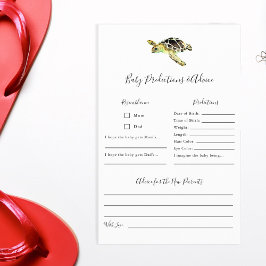 Voorspellingen & Advies Zee Turtle Baby shower Een Flyer
