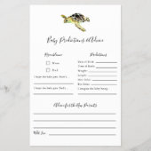 Voorspellingen & Advies Zee Turtle Baby shower Een Flyer (Voorkant)