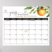 Voorspellingen Baby shower Cutie Sinaasappels Poster (Voorkant)