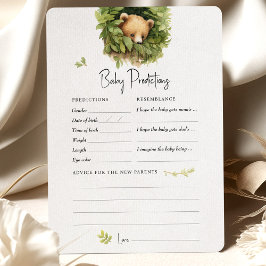 Voorspellingen Baby shower Game Advies Beer Kaart