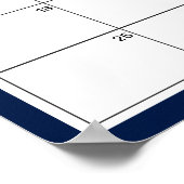 Voorspellingen Baby shower Nautical Anchor Navy Bl Poster (Hoek)