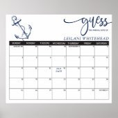 Voorspellingen Baby shower Nautical Anchor Raad Da Poster (Voorkant)