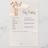 Voorspellingen Baby Shower Spel Advies Beer Ballon (Voorkant)