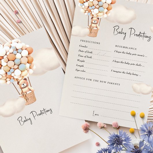 Voorspellingen Baby Shower Spel Advies Beer Ballon