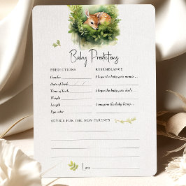 Voorspellingen Baby shower Speladvies Herten Kaart