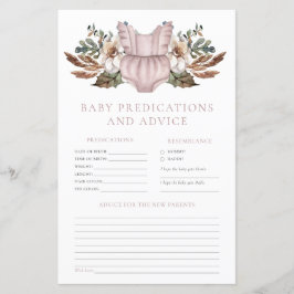 Voorspellingen en advies Cute Boho Baby shower Gam