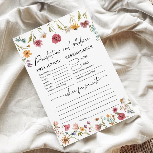 Voorspellingen en advies kaart | Baby shower (Creator heeft geüpload)