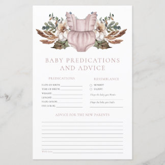 Voorspellingen en Advies Schattig Boho Baby Shower
