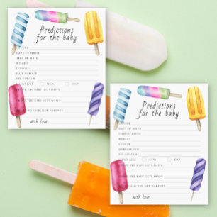 Voorspellingen en advies voor babyshower Popsicle